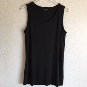 Eileen Fisher Sleeveless Silk Tank Black Size M